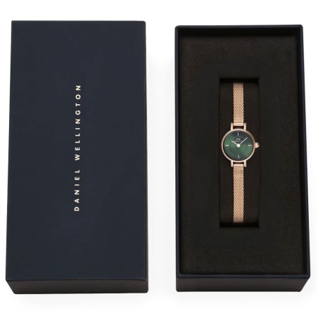 Montre femme daniel wellington petite mini emerald melrose acier doré rose dw00100742 – analogiques