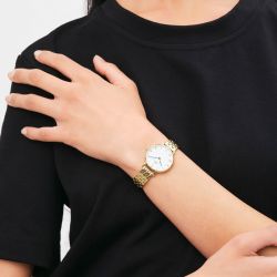 Montre femme daniel wellington petite roman numerals 5-link gold acier dw00100682 - analogiques - edora - 1