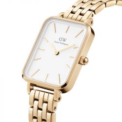 Montre femme daniel wellington quadro 5-link evergold acier dw00100622 - analogiques - edora - 2