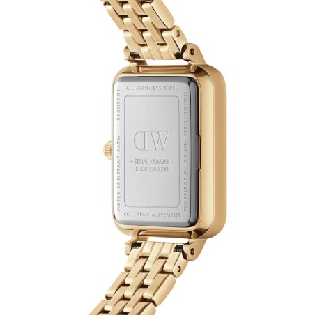 Montre femme daniel wellington quadro 5-link evergold acier dw00100622 – analogiques