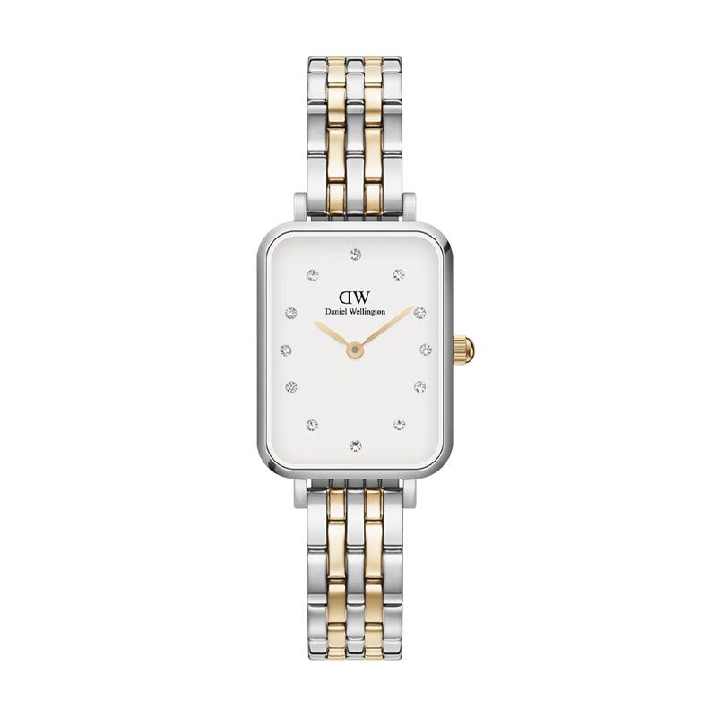 Montre femme daniel wellington quadro lumine 5-link two-tone dw00100625 - analogiques - edora