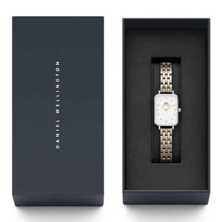 Montre femme daniel wellington quadro lumine 5-link two-tone dw00100625 – analogiques