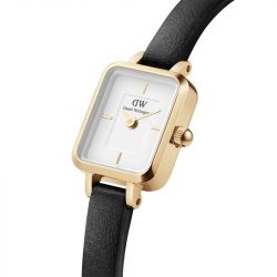 Montre femme daniel wellington quadro mini cuir noir dw00100729 - analogiques - edora - 1