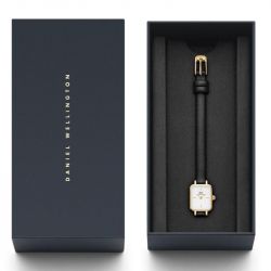 Montre femme daniel wellington quadro mini cuir noir dw00100729 - analogiques - edora - 3