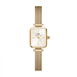 Montre femme daniel wellington quadro mini evergold champagne acier dw00100656 - analogiques - edora - 0