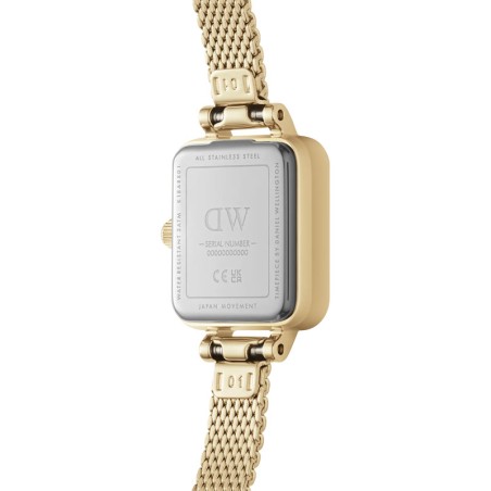 Montre femme daniel wellington quadro mini evergold champagne acier dw00100656 – analogiques