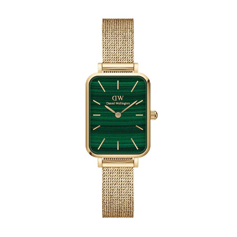 Montre femme daniel wellington quadro pressed evergold green gold dw00100561 - analogiques - edora