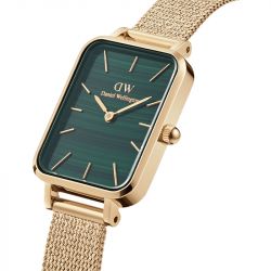 Montre femme daniel wellington quadro pressed evergold green gold dw00100561 - analogiques - edora - 1