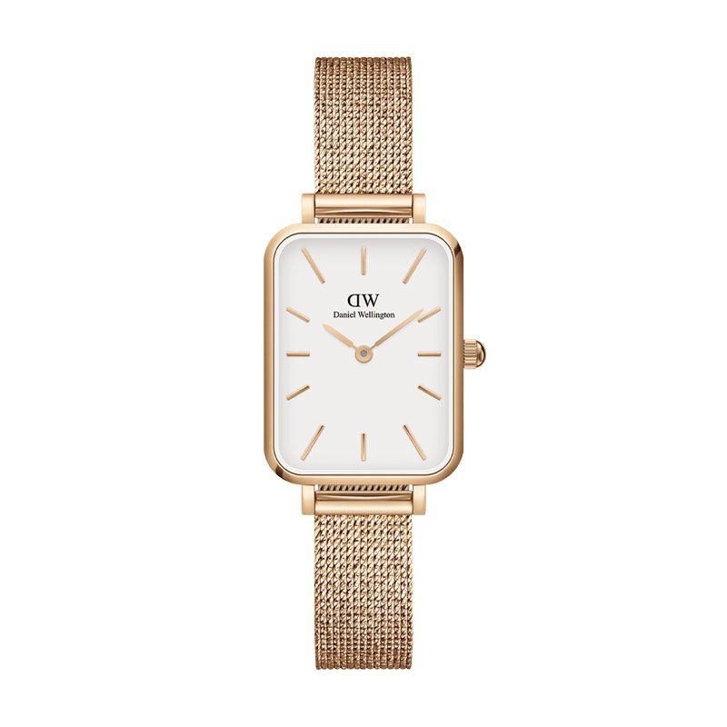 Montre femme daniel wellington quadro pressed melrose rose gold acier dw00100431 - analogiques - edora