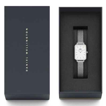 Montre femme daniel wellington quadro pressed melrose sterling dw00100438 – analogiques