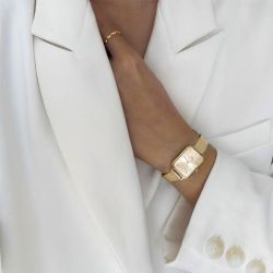 Montre femme daniel wellington quadro pressed unitone gold acier dw00100485 - analogiques - edora - 1