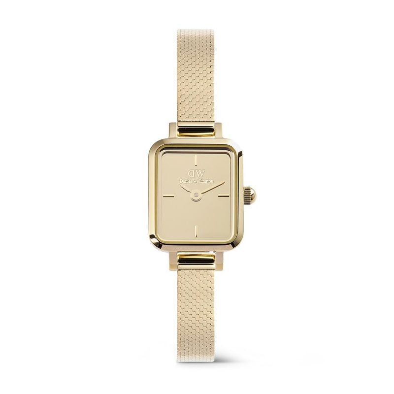 Montre femme daniel wellington quadro reflection acier doré dw00100801 - analogiques - edora