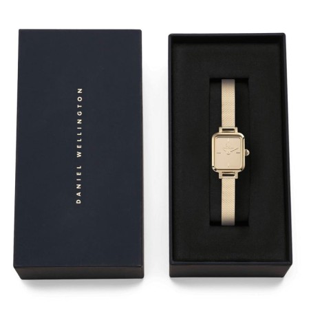 Montre femme daniel wellington quadro reflection acier doré dw00100801 – analogiques