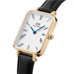 Montre femme daniel wellington roman numerals cuir noir dw00100692 - analogiques - edora - 2