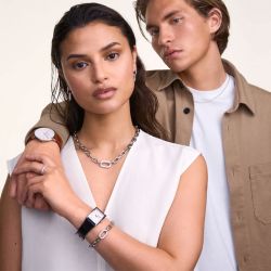 Montre unisex daniel wellington bound black crocodile silver dw00100697 - montres - edora - 1