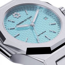 Montre homme automatique maison du temps mtzeta turquoise acier 1040-a - automatiques - edora - 3