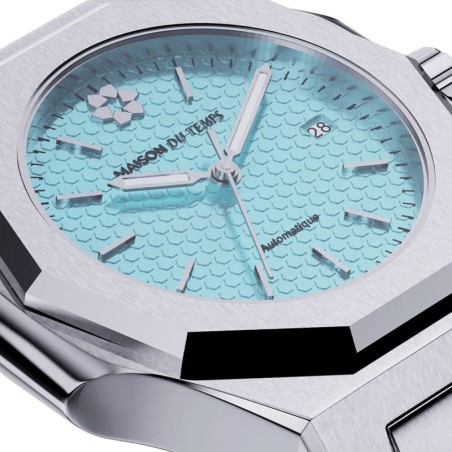 Montre homme automatique maison du temps mtzeta turquoise acier 1040-a – automatiques