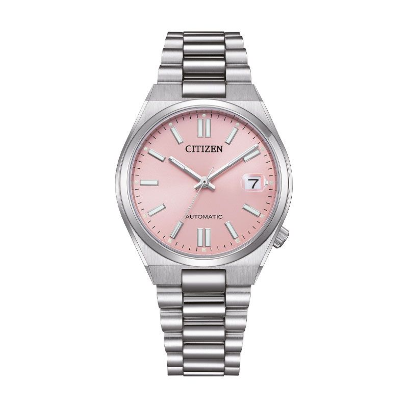 Montre femme automatique citizen tsuyosa pastel pink nj0200-50z - automatiques - edora