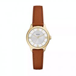 Montre femme fossil gilmore à trois aiguilles en cuir marron es5423 - analogiques - edora - 0