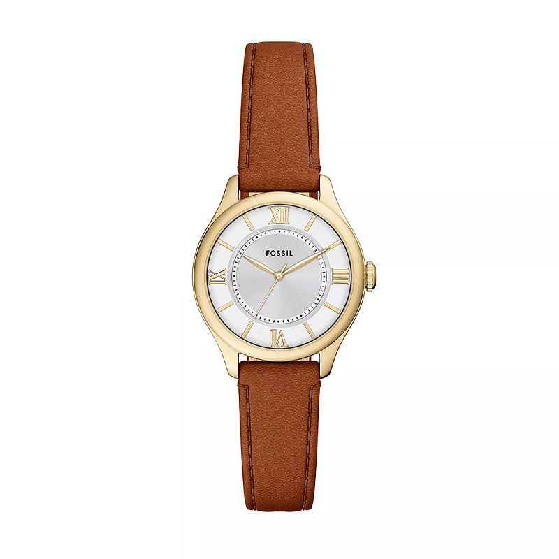 Montre femme fossil gilmore à trois aiguilles en cuir marron es5423 - analogiques - edora