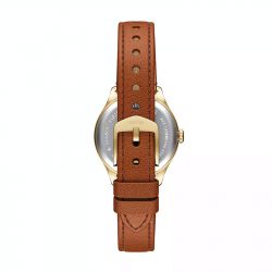 Montre femme fossil gilmore à trois aiguilles en cuir marron es5423 - analogiques - edora - 2