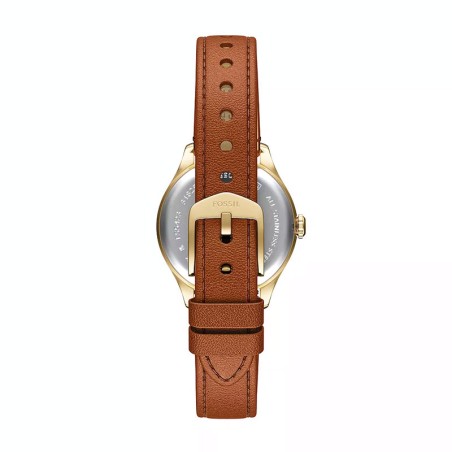 Montre femme fossil gilmore à trois aiguilles en cuir marron es5423 – analogiques