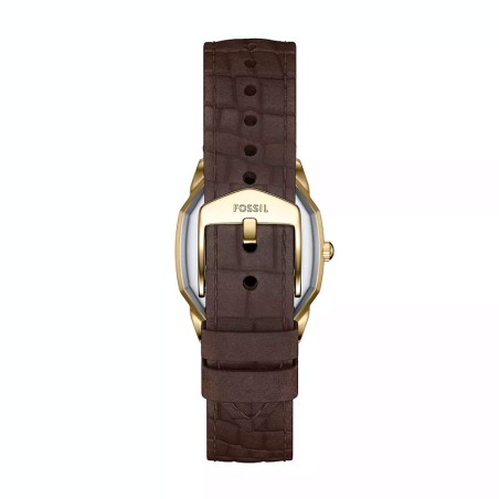 Montre femme fossil harlow à trois aiguilles en cuir marron effet croco es5426 – analogiques