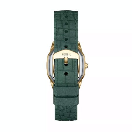Montre femme fossil harlow à trois aiguilles en cuir effet croco vert es5427 – analogiques