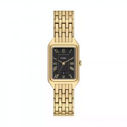 Montre femme fossil raquel à trois aiguilles avec date en acier doré es5434 - analogiques - edora - 0