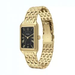 Montre femme fossil raquel à trois aiguilles avec date en acier doré es5434 - analogiques - edora - 5