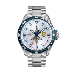 Montre homme automatique patrouille de france athos8 cadran et acier argentés 668094 - automatiques - edora - 0