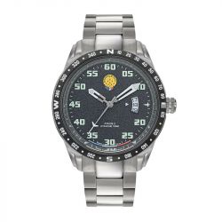 Montre homme patrouilles de france athos 2 cadran noir et acier gris 668127 - analogiques - edora - 0