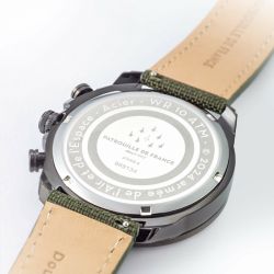Montre homme chronographe patrouille de france athos 4 cadran et tissu kaki 668134 - chronographes - edora - 2