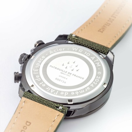 Montre homme chronographe patrouille de france athos 4 cadran et tissu kaki 668134 – chronographes
