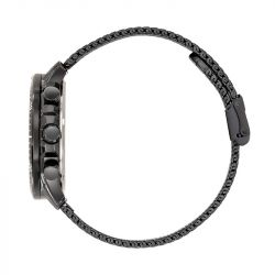 Montre homme chronographe patrouille de france athos 4 cadran et bracelet acier noir 668135 - chronographes - edora - 1