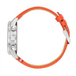 Montre homme chronographe patrouille de france athos 7 cuir orange et cadran bleu 668137 - chronographes - edora - 2