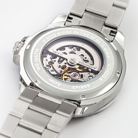 Montre homme automatique patrouille de france athos 8 acier cadran vert 668142 – automatiques