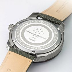 Montre homme patrouilles de france athos 2 cadran et tissu kakis 668126 - analogiques - edora - 2