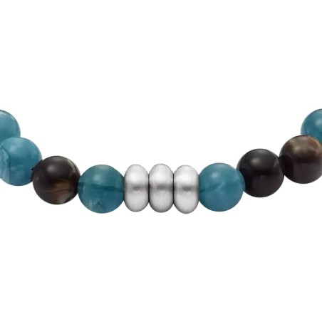 Bracelet homme fossil all stacked up en cordon noir et perles ja7241040 – fossil bracelet homme