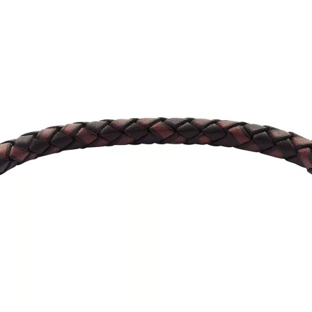 Bracelet homme fossil machine knurled cuir marron et acier gris jf04918040 – fossil bracelet homme