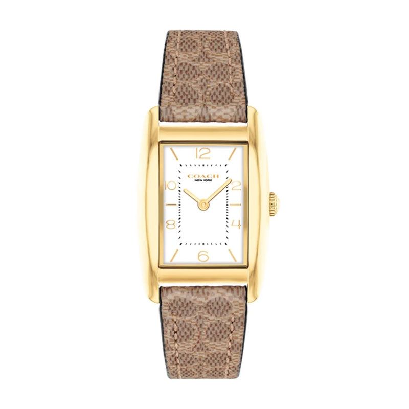 Montre femme coach reese cuir marron 14504355 - analogiques - edora