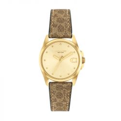 Montre femme coach greyson cuir marron 14504107 - analogiques - edora - 0
