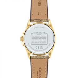 Montre femme coach greyson cuir marron 14504107 - analogiques - edora - 2