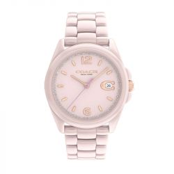 Montre femme coach greyson céramique rose 14503926 - analogiques - edora - 0