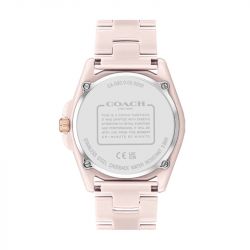 Montre femme coach greyson céramique rose 14503926 - analogiques - edora - 2