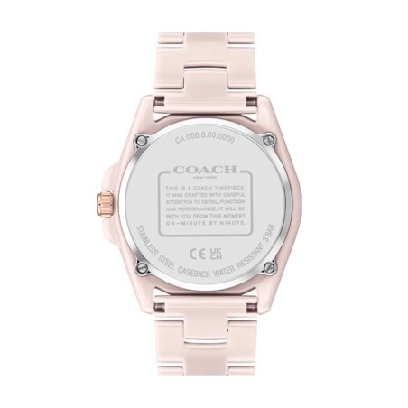 Montre femme coach greyson céramique rose 14503926 – analogiques