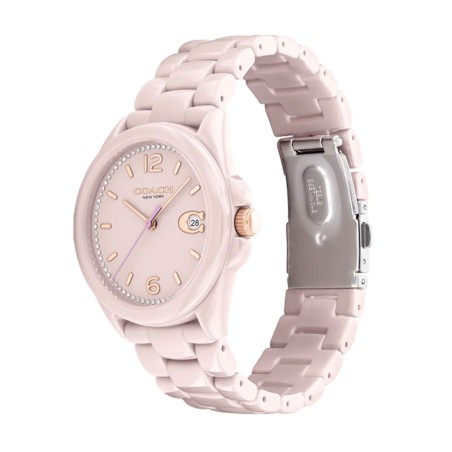 Montre femme coach greyson céramique rose 14503926 – analogiques