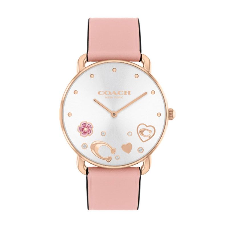 Montre femme coach elliot cuir rose 14504295 - analogiques - edora