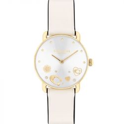 Montre femme coach elliot cuir blanc 14504305 - analogiques - edora - 0