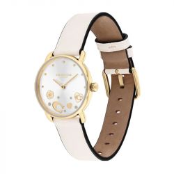 Montre femme coach elliot cuir blanc 14504305 - analogiques - edora - 1